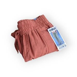 Rewash Rust Linen Pullstring Pants